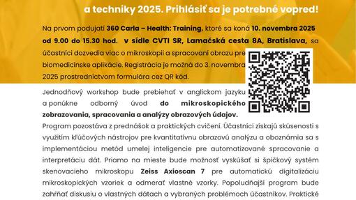 Kariérne podujatia 360 CARLA – Health v rámci Týždňa vedy a techniky 2025