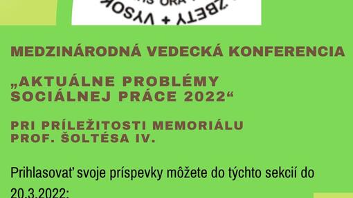 Medzinárodná vedecká konferencia 2022