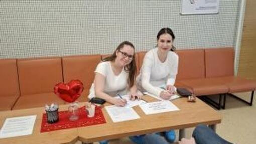 Poďakovanie za účasť na Valentínskej kvapke krvi