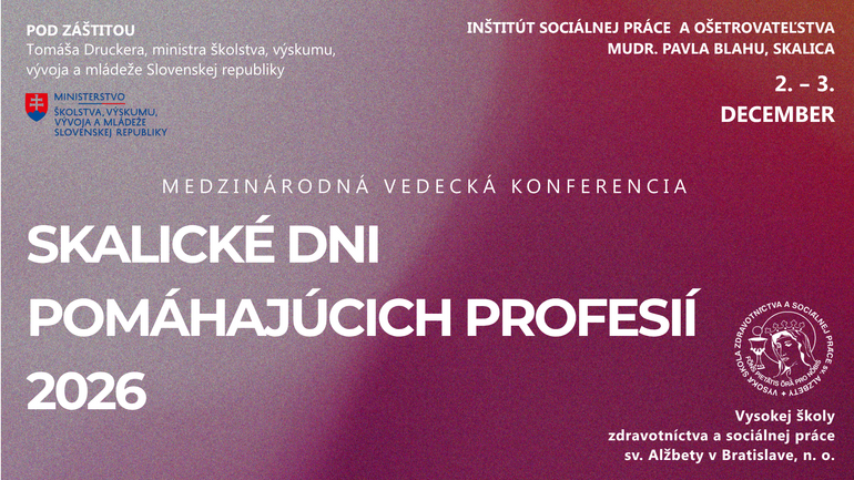 Otvorili sme registráciu na konferenciu Skalické dni pomáhajúcich profesií