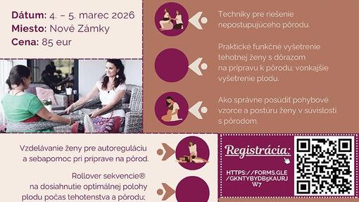 Funkčné prístupy k pôrodu – praktický kurz s Annou Kohutovou