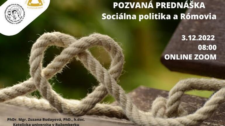 Pozvánka na prednášku pre študentov v odbore sociálna práca.