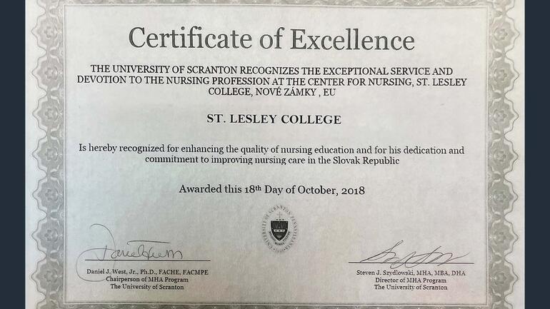 Certificate of Excellence