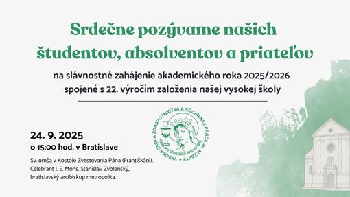 Slávnostné zahájenie akademického roka 2025/2026 