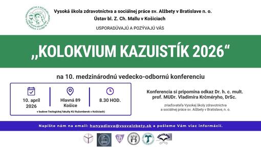 KOLOKVIUM KAZUISTÍK 2026: Pozvánka na jubilejnú 10. medzinárodnú konferenciu