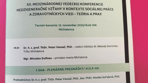 XII. Medzinárodná vedecká konferencia v Michalovciach