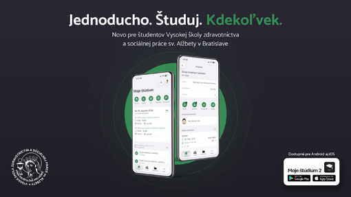 Aplikácia Moje štúdium 2 pre študentov VŠZaSP sv. Alžbety
