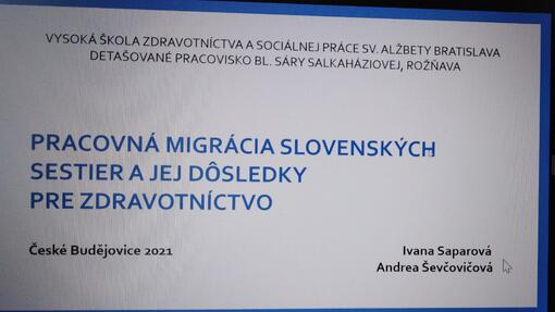 Študentky ošetrovateľstva reprezentovali školu na medzinárodnej vedeckej konferencii