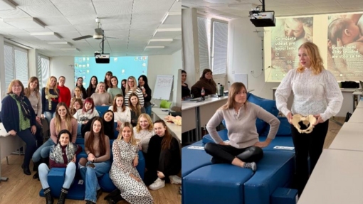 Ukážka pôrodného gauča – aktivita študijného odboru Pôrodná asistencia